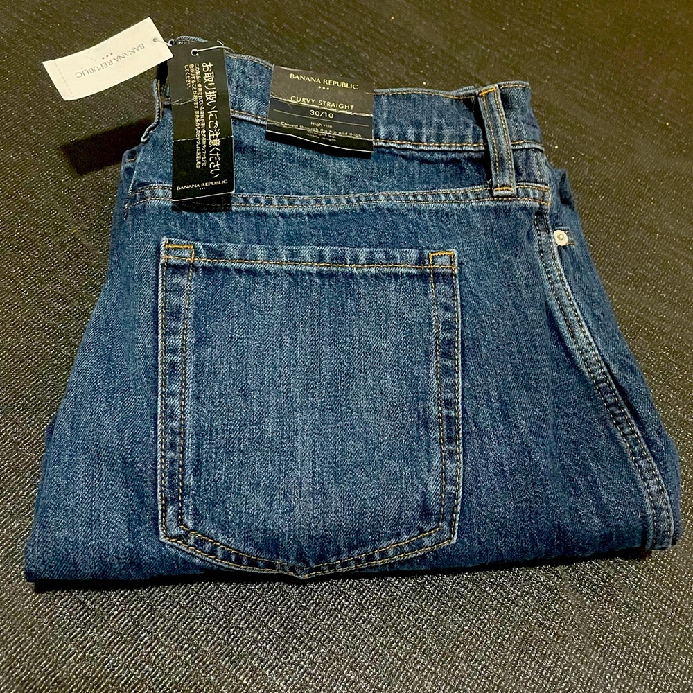 Banana Republic curvy straight jeans, size 30